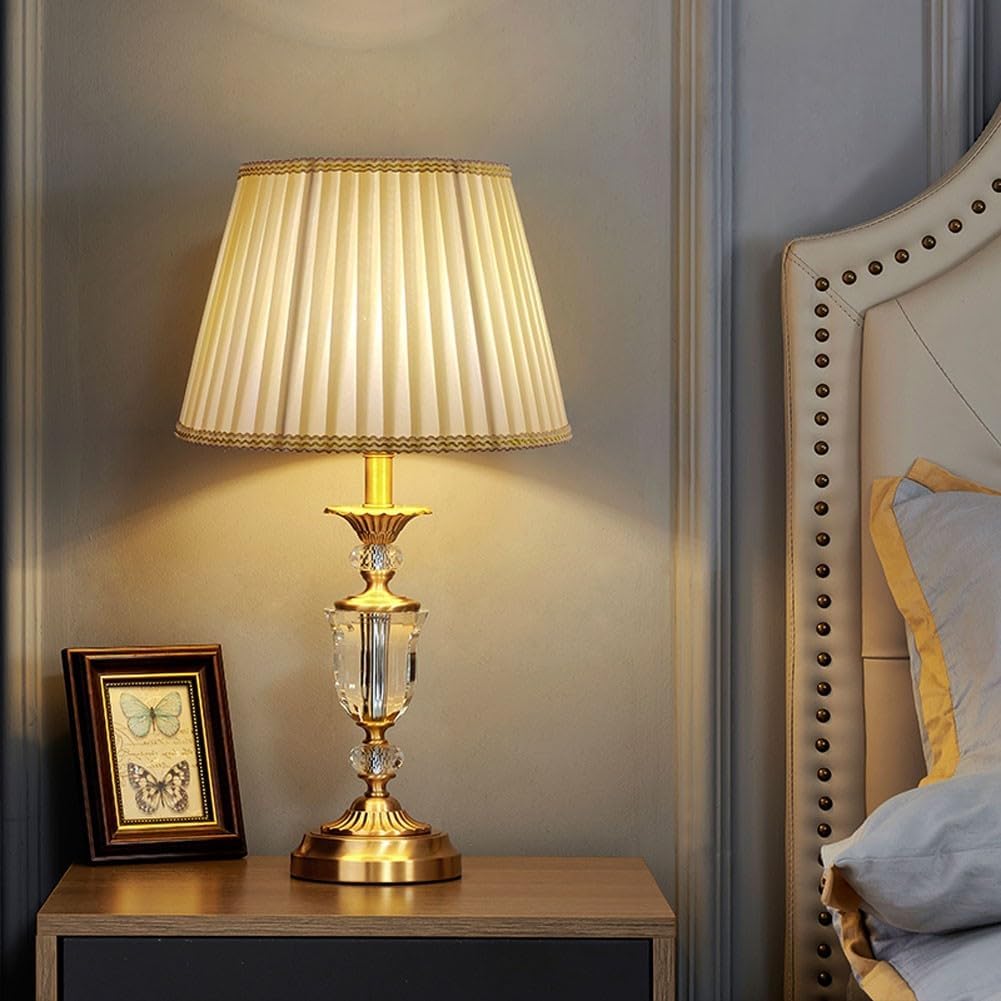 All‑brass articulated desk lamp in copper finish, vintage-industrial style with adjustable arm and dome shade elegant for home or bedroom use-1